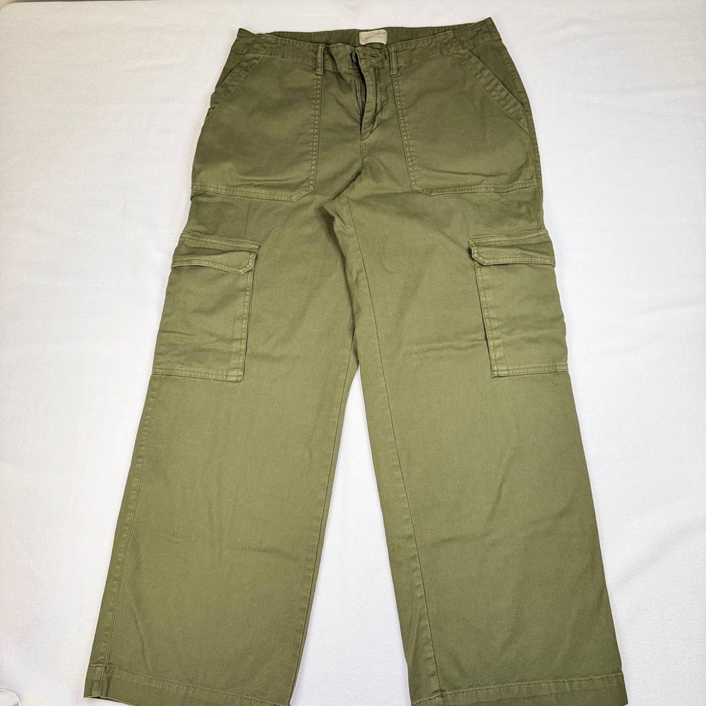 Universal Thread Womens Olive Green Wide Leg Cargo Utility Pants Size 12